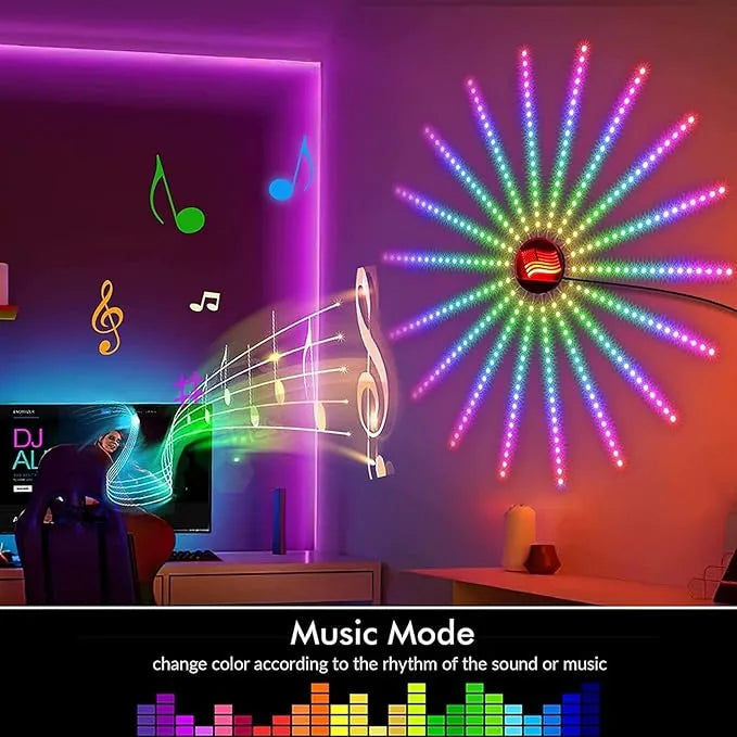 النجمة السحرية LED – أضواء راقصة متزامنة / Veilleuse étoile magique – Lumières dansantes synchronisées